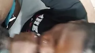 Black on black dick blowjob