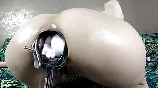 Hotkinkyjo XO speculum, jellys, belly bulge, anal fisting