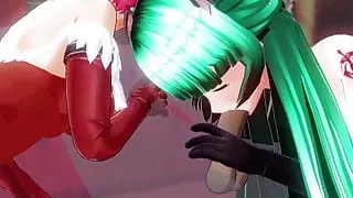 Morrigan And Lilith Take Care Of your Dick