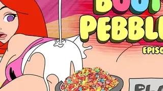 Booty Pebbles -The Flintstones, Barney face fucking Pebbles
