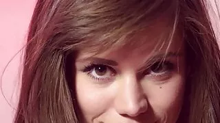 Seductive goddess Caprice teasing her tight pink pussy