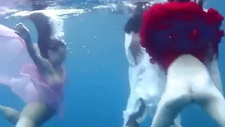 Tenerife underwater swimming with hot girls