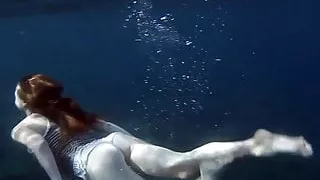 Young sluts swim naked and alone