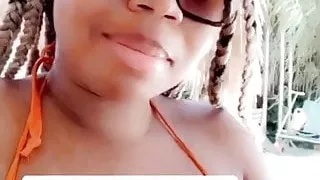 Sexy big titts black french slut