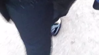 Corinne walking in the park