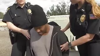 Public interracial sex with a hot MILF sucking a huge black