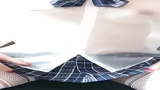 Stockings perspective student sailor suit props masturbatio