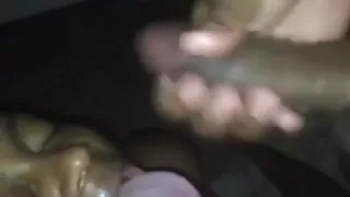 Black chick takes facial from BBC