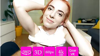 Thumbelina sexy redhead lapdance VR180