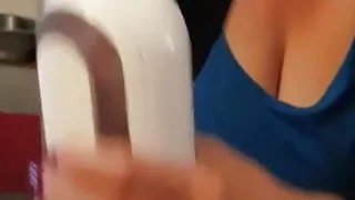 Joanne, jerking me off with my fleshlight