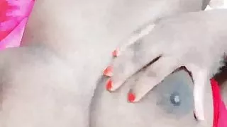 Big boobs pressing and show her pussy