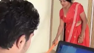 Hot Indian servant seduces house owner for romance, Desi maid