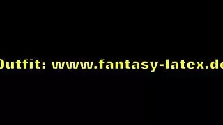 Fashionable latex doll tramping to Berlin GFB German Fetish