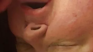fat gapped tooth slut swallows cum