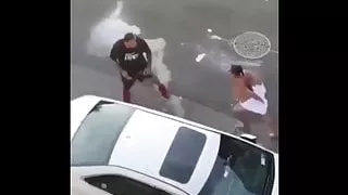 Italian solo ebony bbw cleaning house fully naked home video