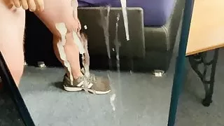 Multiple Cumshots on a Mirror