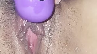 My wife try her new toys