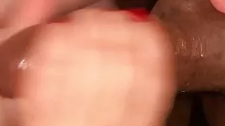 Sucking black cock