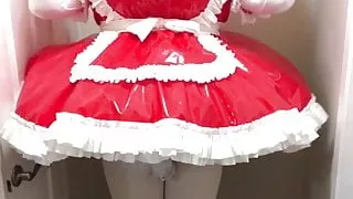 Thefrillymaid Poses in Ballhood Maid Petticoat Maid Uniform