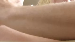 queen daisy give him a handjob and he cum on the cuckold