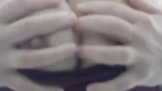 sexy milf woman feels up her big tits