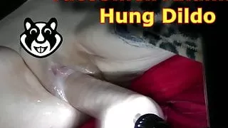 Mature Woman With Creamy Pussy Fucks Big Dildo on Fucking Machine