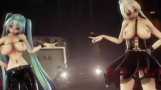 MMD - R-18 Lupin - Feat. Miku & Haku