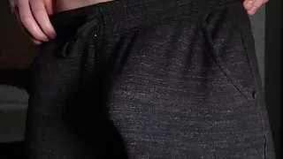 Big Uncut cock explodes out of pants