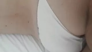 Wife in white panties