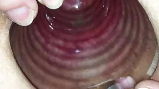 Ass gaping glass fun