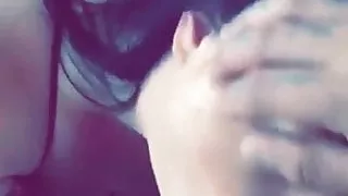 White slut sucking dick