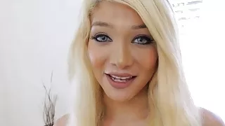 Tiny Petite Little Hot Young Blonde Teen Interview Fuck POV