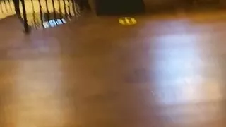 Sissy Lucy Tied Up,Blindfolded And Ball gagged BarTerrace