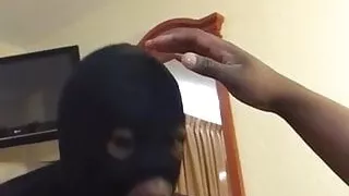 Masked Deepthroating Sloppy Black BBW