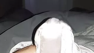 Satin panty gusset cum