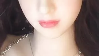 Naughty Asian Sex Doll in Chain Bikini Ready For a Big Hard