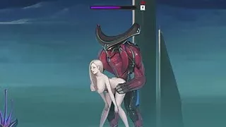 Dark Star act hentai game gameplay . Cute girl in sex