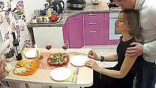 Cuckold, Sexy Cutie Wife in threesome Sex With Lover & Husband