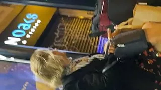 Mature gilf showing legs