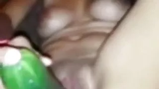 Dick Hungry Desi Bhabhi Dildoing With Big Cucumber