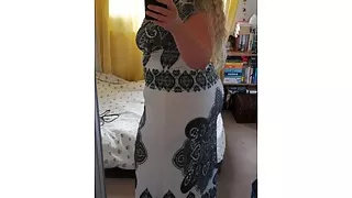 Tight Dress, Black Panties on BBW Housewife