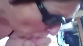 granny taking squirt in the face