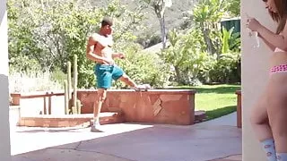 Inked Joseline Kelly sucked dick before interracial fucking