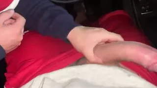 Huge cock in the car