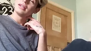 Jockstrap twink Ryo Foxx nipple clipped webcam domination