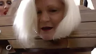 British gran fucked with strapon in lezdom 3way