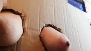 The boob box from the store. Nipple sucking