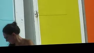 Beach Busty Topless MILF