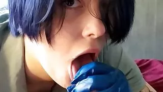 Sperma im Mund, Doktor, Handschuhe, Handarbeit, Medizinisch, Krankenschwester