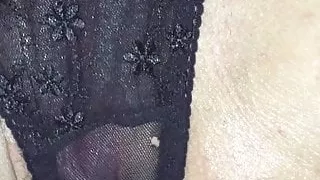 fingers playing in sexy knickers